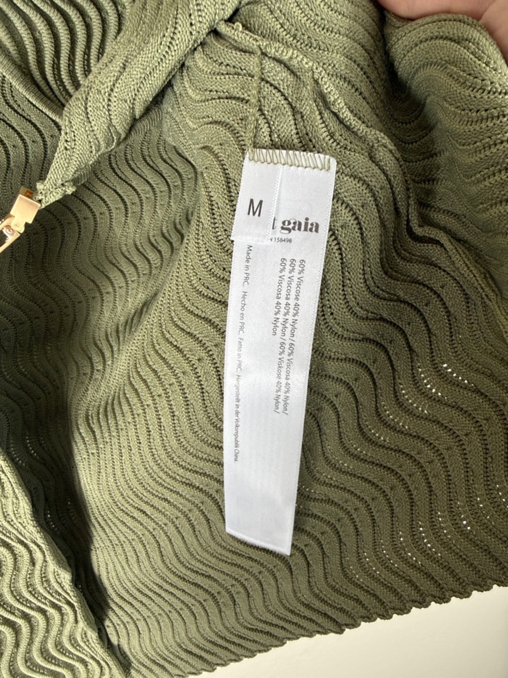 Cult Gaia Troi Knit Top In Olive - Picture 7 of 8